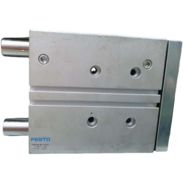 cilindro com guia, diâmetro 40mm, curso 80mm, amortecimento elástico  nas posições finais de curso, detecção de posição, guia deslizante