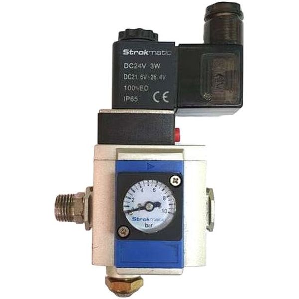 bobina tensão 24VDC 3WW / 21.6V- 26.4V, man&ocirc;metro quadrado 10bar