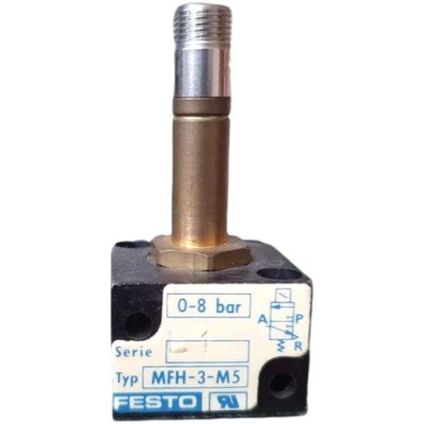 3/2 vias, conexão M5, elétrico / retorno mola, pressão 8bar, temperatura -15~40oC, meio ar comprimido