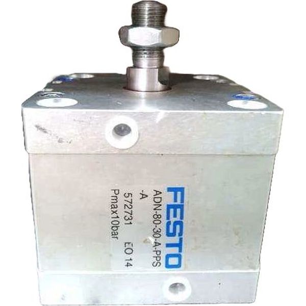 cilindro compacto, dupla ação, ISO21287, diâmetro 80mm, curso 30mm, rosca interna, amortecimento pneumático autoajustável, detecção de posição