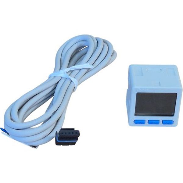 2 saídas + uma saída analógica, para pressão positiva, display com 3 telas,  PNP, intervalo de pressão -0,1-1MPa, fluido ar/ gás não corrosivo/ gás não inflamável