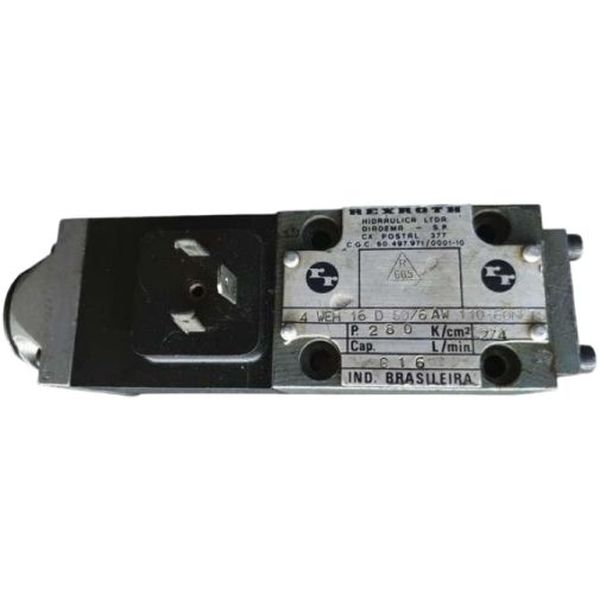 Válvula hidráulica <br/ >
Marca: Rexroth <br/ >
Modelo: 4 WE 16 D 50/6 AW 110-60NETS