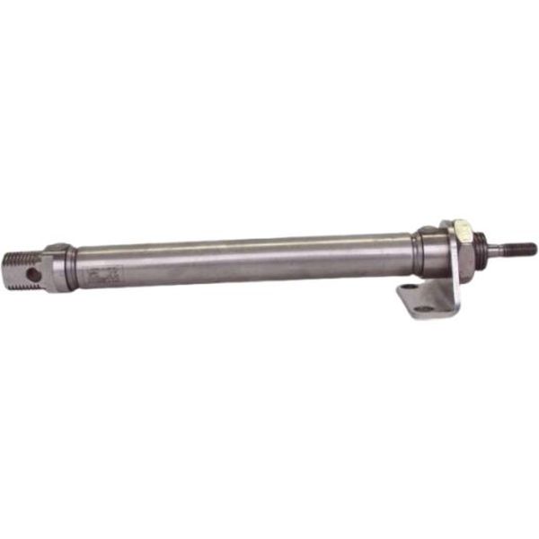 cilindro de aço inoxidável, diâmetro 16mm, curso 100mm, amortecimento elástico  nas posições finais de curso, detecção de posição