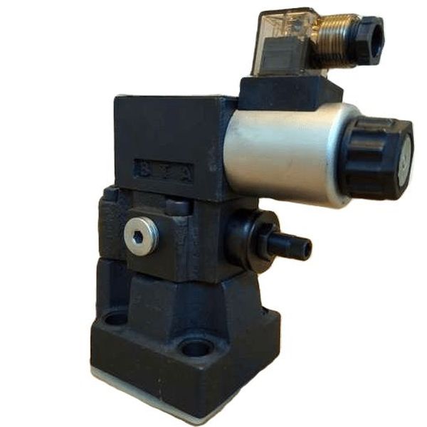 tamanho 10, pressão de trabalho 31,5MPa, vazão 200l/min, temperatura do fluido  -20~70oC, corpo com tratamento de superfície, vedações NBR, normalmente fechada (A)