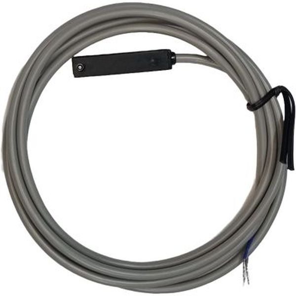 tipo Reed (R), 2 fios, cor do fio cinza, comprimento do fio 1m, sensor com contato, tensão de operação 5-240V AD/DC