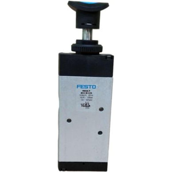 5/2 vias, conexões G1/4, atuação manual, vazão 1000 l/min, pressão operacional  -0,95 ...10 bar, meio ar comprimido, corpo liga de alumínio, vedações NBR