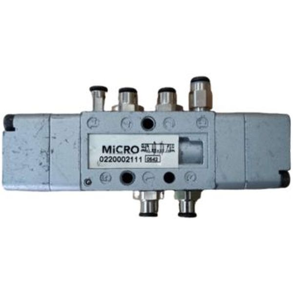 5 vias, 3 posições, conexão rosca 1/8, acionamento pneumático, retorno pneumático assistido por mola, fluido ar comprimido