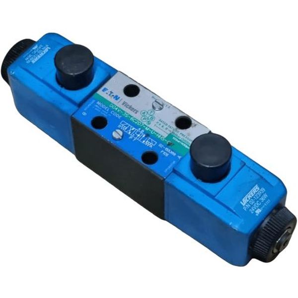 4/3 vias, vedações Viton, operada por solenóide, pressão 350bar, ISO4401, tamanho 3, tensão 24VDC