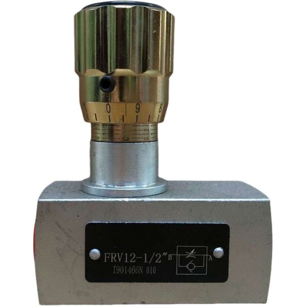 tamanho 12, pressão de trabalho 35MPa, vazão 45l/min, conexão G1/2, corpo aço, vedações NBR
