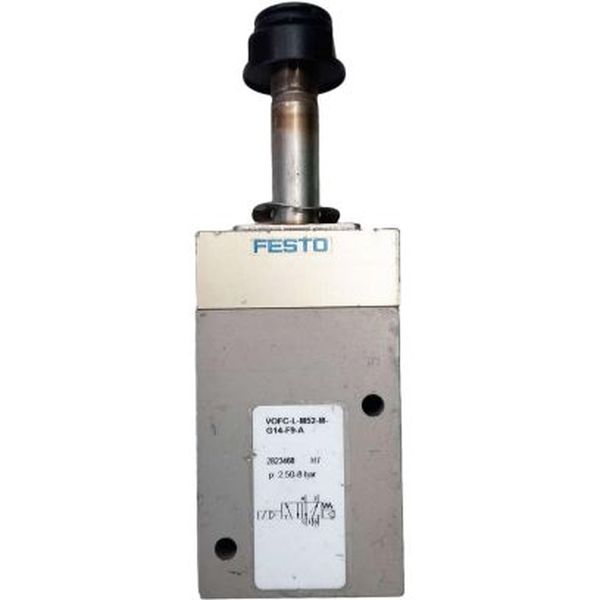 5/2 vias, conexões G1/4, atuação elétrica, vazão 850 l/min, pressão operacional 2...8bar, meio ar comprimido, corpo alumínio, vedações NBR