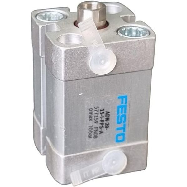 cilindro compacto, dupla ação, ISO21287, diâmetro 20mm, curso 15mm, rosca interna, amortecimento pneumático autoajustável, detecção de posição