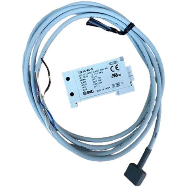 pressão positiva, -0,1-1MPa, rosca lateral M5 fêmea, PNP aberto 2 saídas, ligação elétrica com conector fixo no fio, montagem no trilho DIN