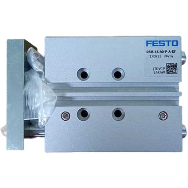 cilindro com guia, diâmetro 16mm, curso 40mm, amortecimento elástico  nas posições finais de curso, detecção de posição, guia com esferas