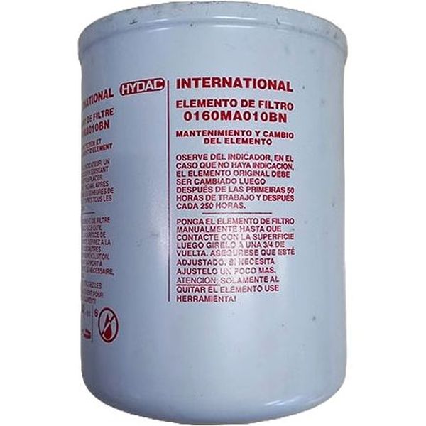 elemento cartuchos SpinOn, tamanho 0160, material filtrante Betamicron baixa pressão, material de vedação NBR, grau de filtração 10