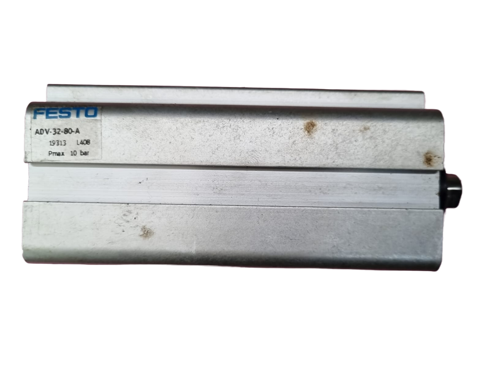 cilindro de curso curto, diâmetro 32mm, curso 80mm, rosca externa, detecção de posição