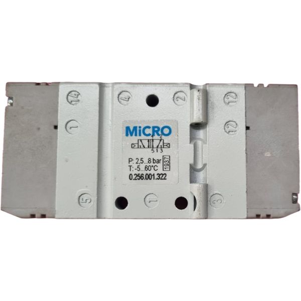 Série VM18 GM 1/4, conexão rosca 1/2, 5/2 vias, comando pneumático, reação pneumática, fluido ar comprimido filtrado / gases inertes, vazão nominal 1100 l/min, corpo alumínio, guarnições NBR, 2,5~8bar. Compatível com 0.251.001.322