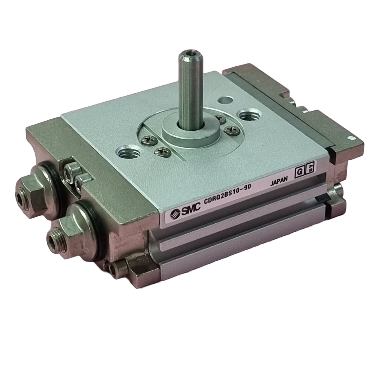 atuador rotativo tipo pinhão-cremalheira, com regulagem mecânica do ângulo de rotação, tipo compacto, tamanho 10, conexão rosca M5, fluido ar comprimido