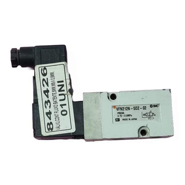 Série VFN2000N, 5/2 vuasm interface Namur, simples solenoide, tensão voltagem 24VCC, conector DIN, com indicador luminoso e supressor de tensão