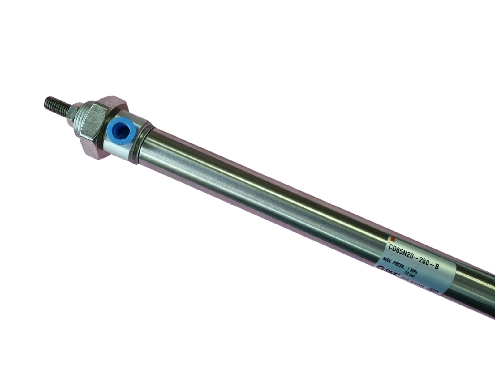 Série C85, cilindro padronizado, com êmbolo magnético, dupla ação, haste simples, diâmetro 20mm, curso 280mm