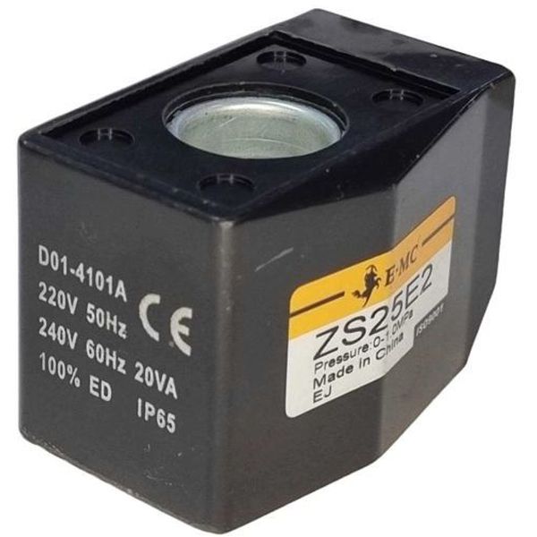 tensão 220V/50Hz 240V/60Hz, 20VA, encapsulada, para válvula ZS25E2, 100%ED, grau de proteção IP65