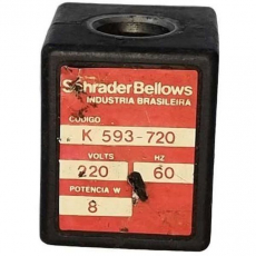Bobina pneumática K593720 220V 8W 60Hz - SCHRADER BELLOWS usada