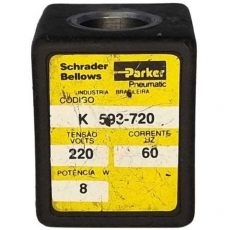 Bobina pneumática K593720 220V 8W 60Hz - PARKER usada