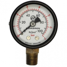 Man&ocirc;metro NORGREN 100lb/pol2 7bar saída por baixo - NORGREN