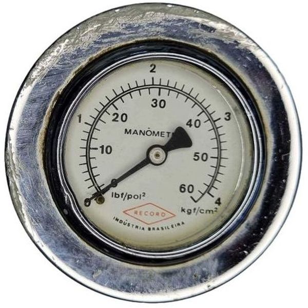 saída traseira, conexão rosca 1/4, com flange, mostrador 60mm, duas escalas, fluido ar comprimido