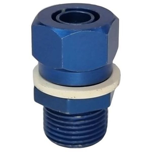 1 conexão rosca macho G3/8, 1 conexão para tubo flexível com diâmetro externo de 9mm, formato reto, pressão operacional -0,95...10bar, meio de operação ar comprimido, material corpo alumínio, anel de vedação PU