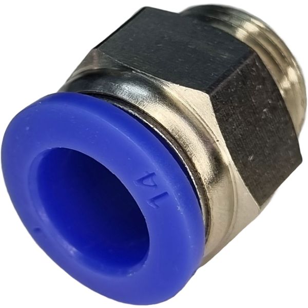 Conexão reta 1/2x14 NPT, pressão de trabalho de 300bar, temperatura -20°C a 120°C - J