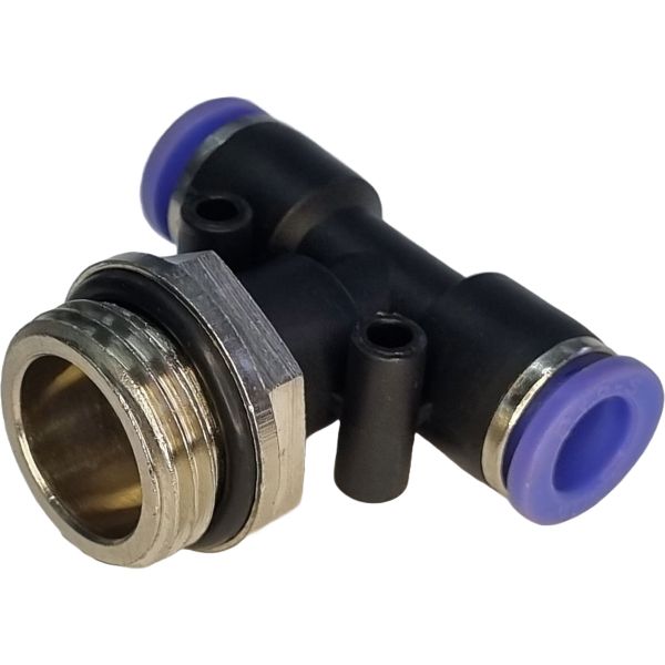 Conexão em T, pressão de 10bar, rosca 1/2 BSPP, diâmetro de 8 mm - PRO-S
