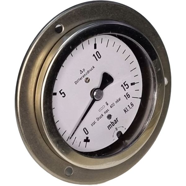 saída por trás, com flange, mostrador 63mm, fluido ar comprimido
