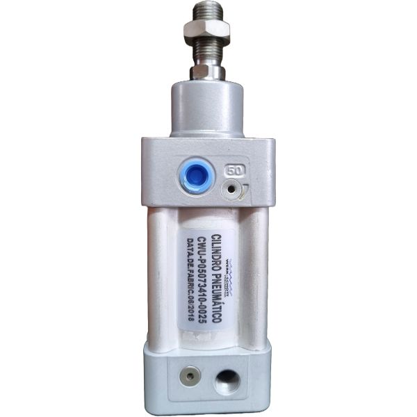 diâmetro 50mm, curso 25mm, dupla ação com amortecimento ajustável, sem canal para sensor