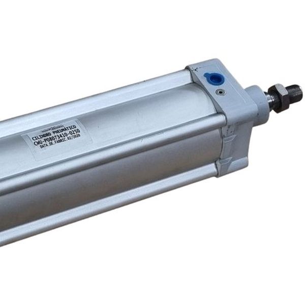 diâmetro 80mm, curso 250mm, dupla ação com amortecimento ajustável, sem canal para sensor