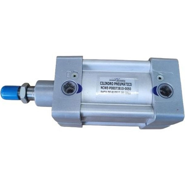 cilindro padronizado de dupla ação, diâmetro 80mm, curso 50mm, dupla ação, amortecimento ajustável, sem canal para sensor