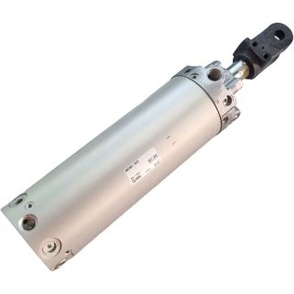 pistão com acessório, pistão com garfo, pistão com ponteira fêmea, cilindro tipo clamp, diâmetro 63mm, curso 150mm


