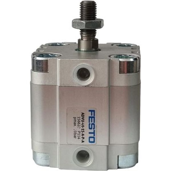 Cilindro pneumático 40x15mm, ação dupla, pressão de 10 bar - FESTO compacto 