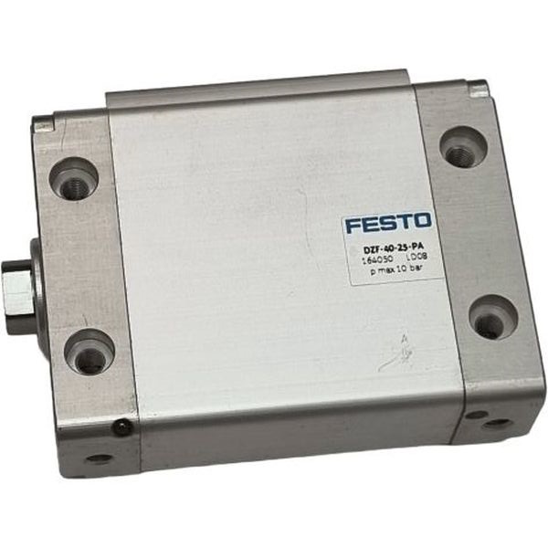 diâmetro 40mm, curso 25 mm, dupla ação, amortecimento elástico nos dois lados, detecção de posição, pressão de 10bar, rosca G1/8 