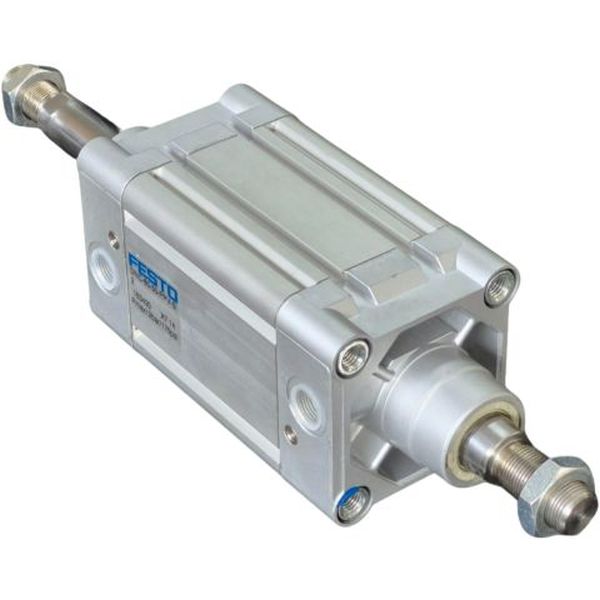 Cilindro pneumático de dupla ação 80x50mm, haste passante, ISO 15552, PPV, pressão de operação 12bar - FESTO