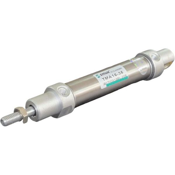 Cilindro pneumático 16x35, rosca M5 e temperatura de operação -10°C a +70°C - SMUK seminovo