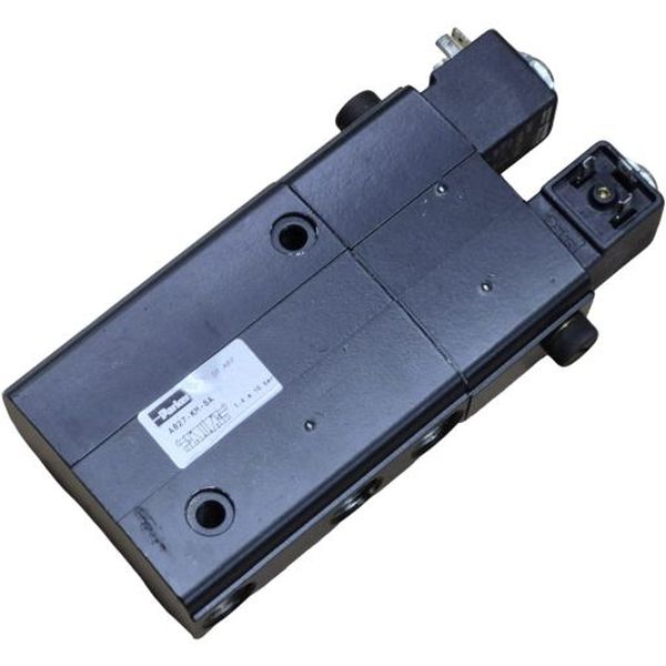 5/2 vias, conexão 1/2, duplo solenóide com atualdor manual, tensão 220-230V/60Hz (SA), pressão até 10bar, corpo alumínio, vedações Buna-N