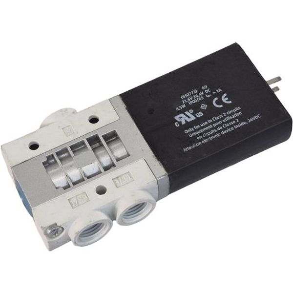 3/2 vias fechada, monoestável, vazão 400l/min, conexão rosca 1/4, pressão operacional máxima 8bar