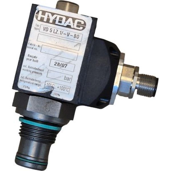 Indicador de entupimento VD5 L.Z.1/-V-BO. Monitora o estado do filtro hidráulico e sinaliza o momento ideal para substituição, prevenindo falhas no sistema - HYDAC seminovo
