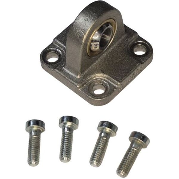 basculante fêmea, acessório para cilindro pneumático, flange de aço para pistão pneumático, fixação oscilante, flange giratória, suporte giratório, swivel flange, acessório de montagem, acessório de fixação
