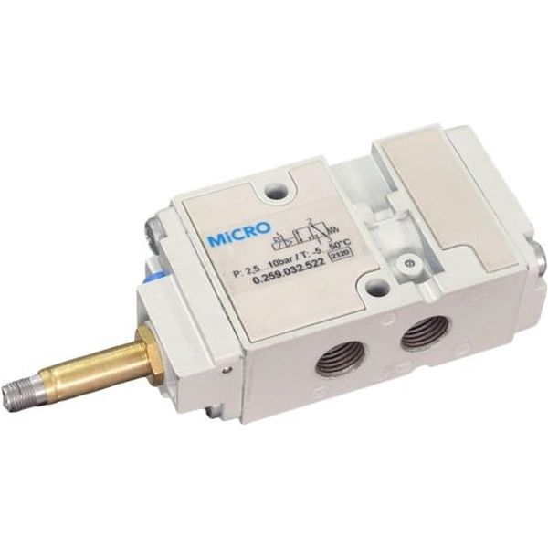 Série CH1 GM1/4, conexão rosca 1/4, 3/2 vias, reação por mola, faixa de trabalho 2-10bar, fluido ar comprimido filtrado / gases inertes, corpo alumínio, guarnições NBR