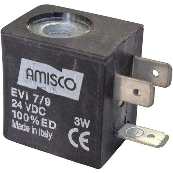 tensão 24VDC, potência 3W, 100% ED, encapsulada, ligação elétrica com 3 pinos