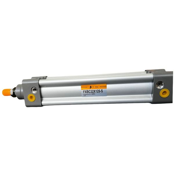 Cilindro pneumático 32x125mm, pressão de 9 bar, velocidade de 800 mm/s