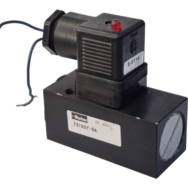 Série 7315, conexão 1/4, pré ajustado e lacrado a 3bar, tensão 220V/60Hz (SA), pressão máxima 16bar, fluido gases / líquidos