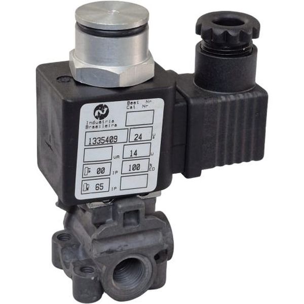 Série H90, DN (diâmetro nominal) 3,0mm, conexão rosca G1/4npt, bobina 24V 14W, pressão de trabalho 0...10bar, CV 0,47, tempo de comutação 20ms