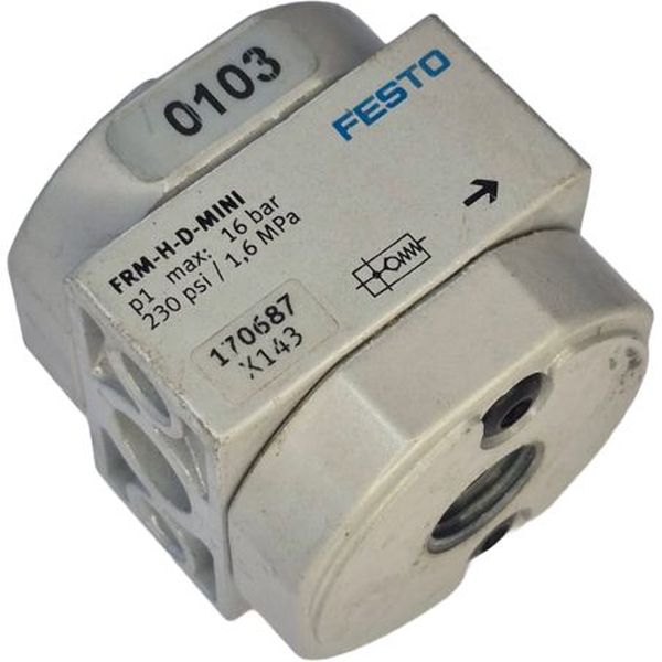 conexões pneumáticas G1/4, fluxo nominal 2000l/min, pressão de operação 0,15...16bar, meio de operação ar comprimido / gases inertes, material do corpo alumínio fundido